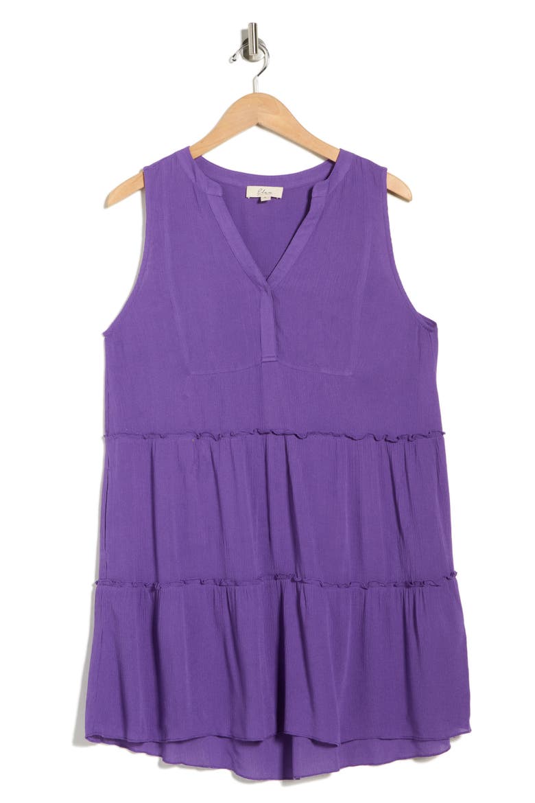 Tiered Gauze Cover-Up Dress, Alternate, color, PURPLE