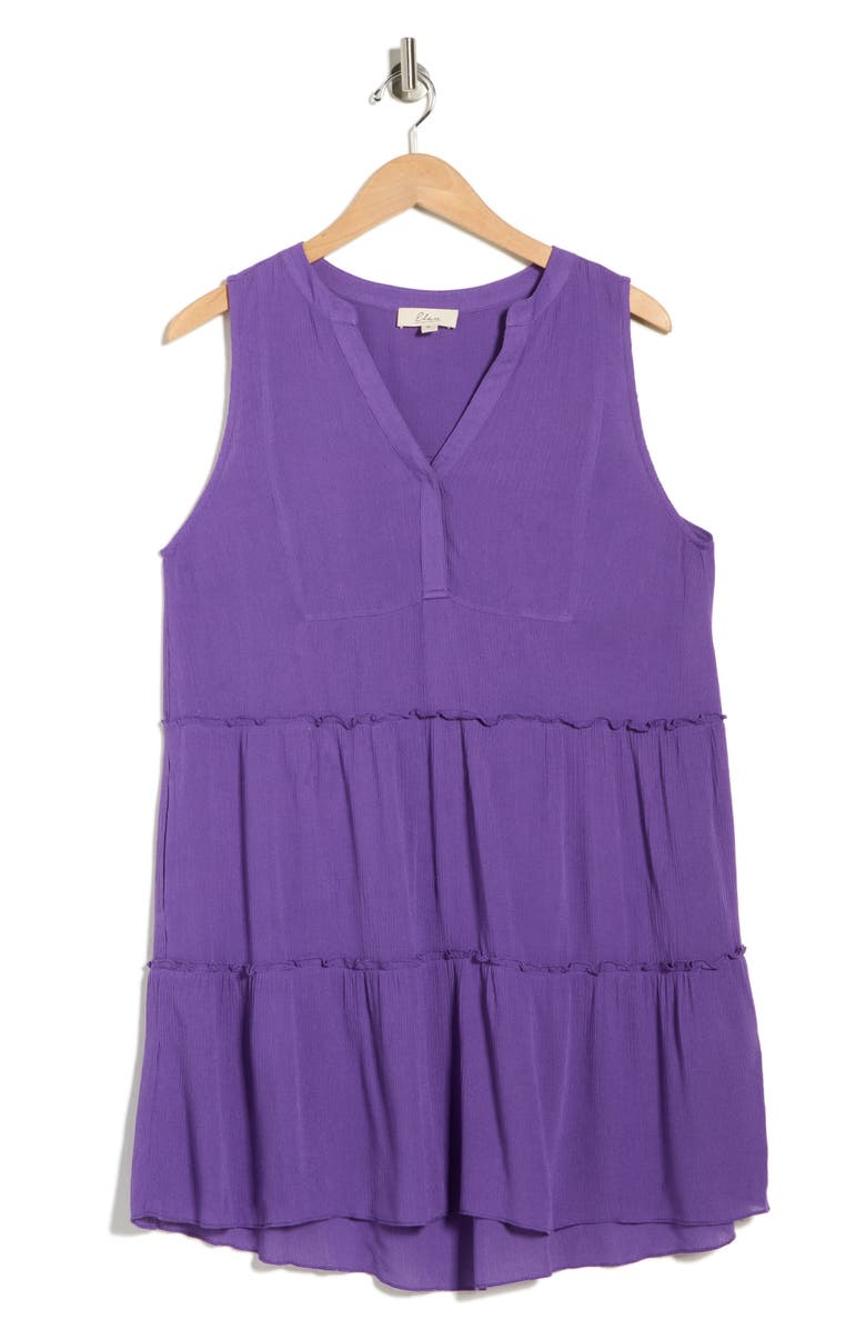 Elan Tiered Gauze Cover-Up Dress, Alternate, color, Purple