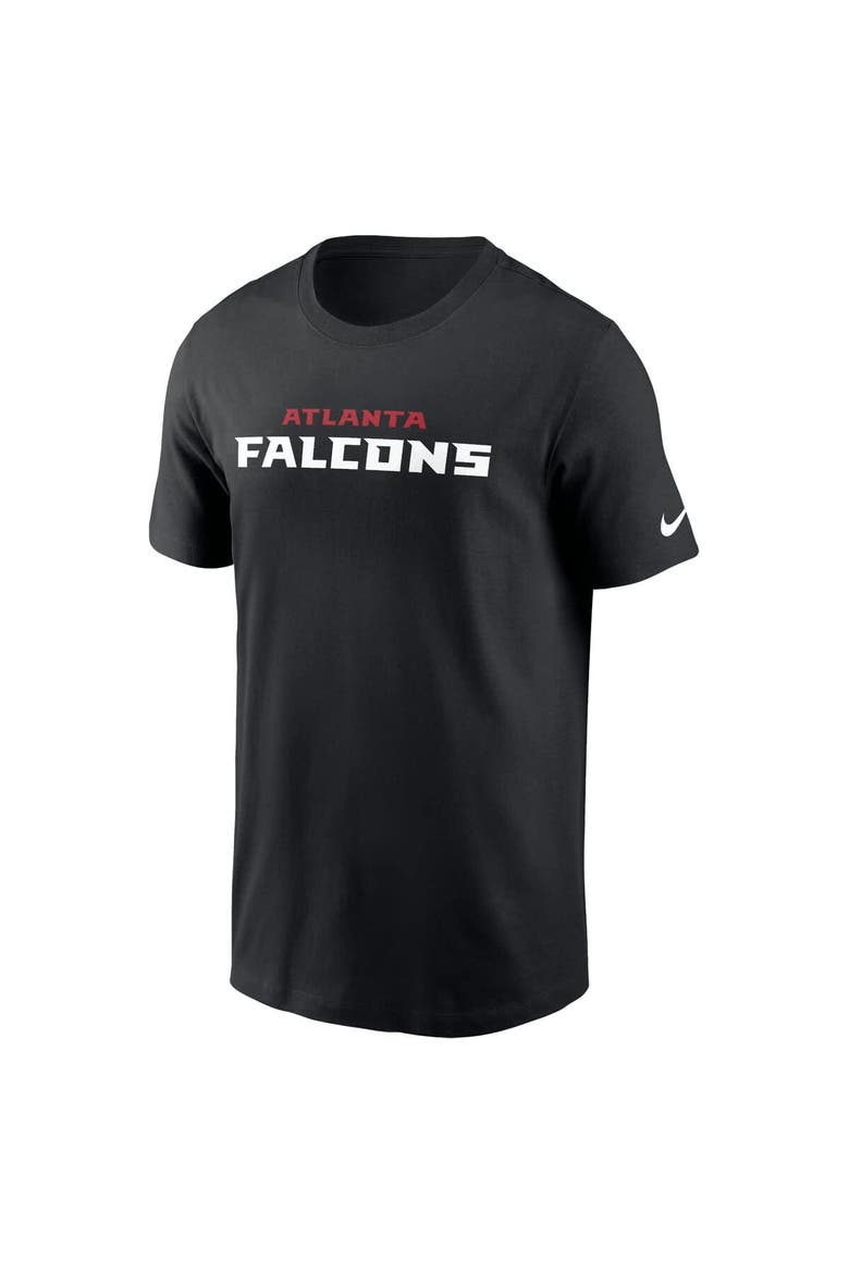 Men's Nike Black Atlanta Falcons Team Wordmark Essential T-Shirt, Alternate, color, Black