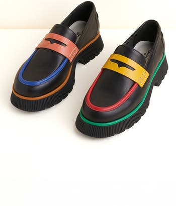 Adam Mismatched Lug Sole Penny Loafer