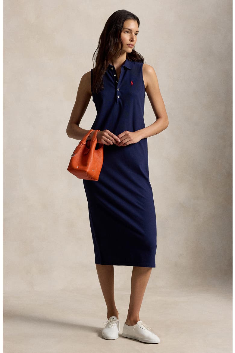 stretch cotton polo dress Ralph Lauren Stretch Cotton Sleeveless Polo Dress