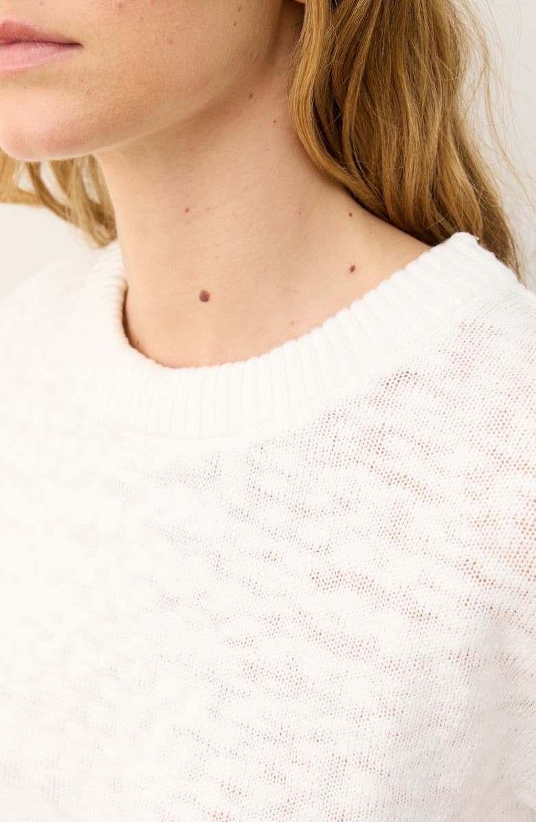 Marine Layer Seabreeze Crewneck Slubbed Cotton Sweater, Alternate, color, Cream