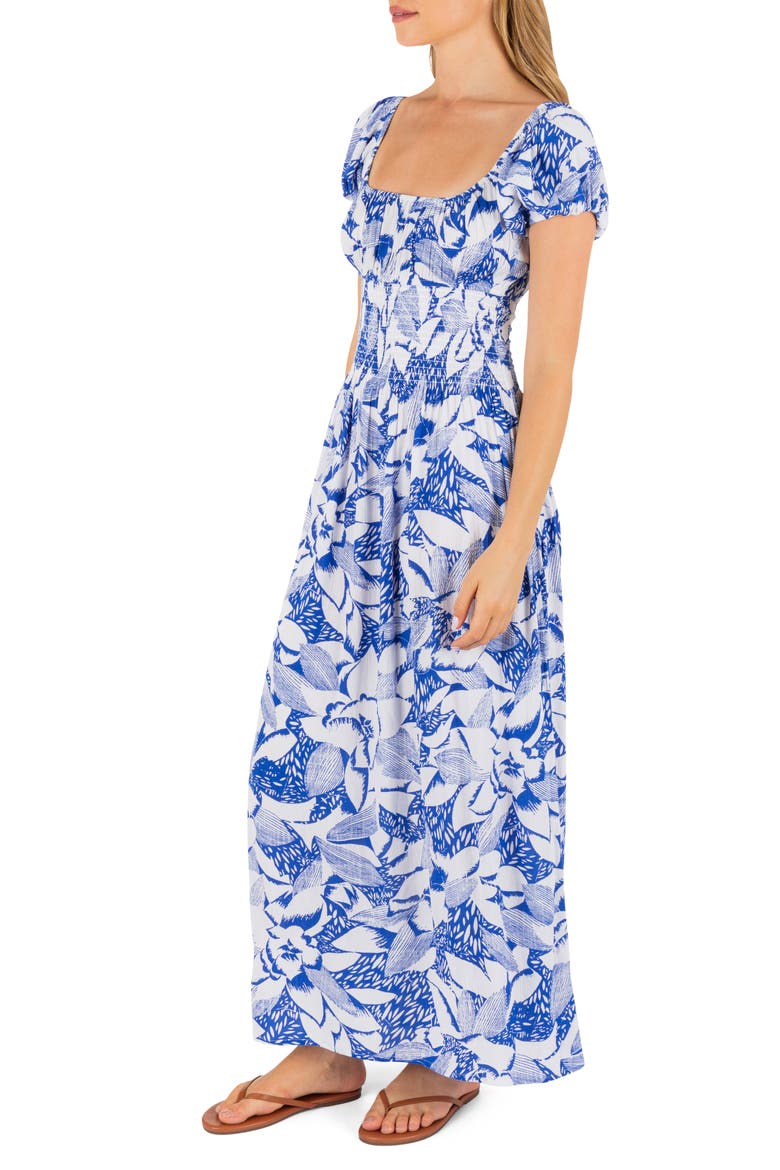 Paloma Floral Print Maxi Dress, Alternate, color, HYDRO
