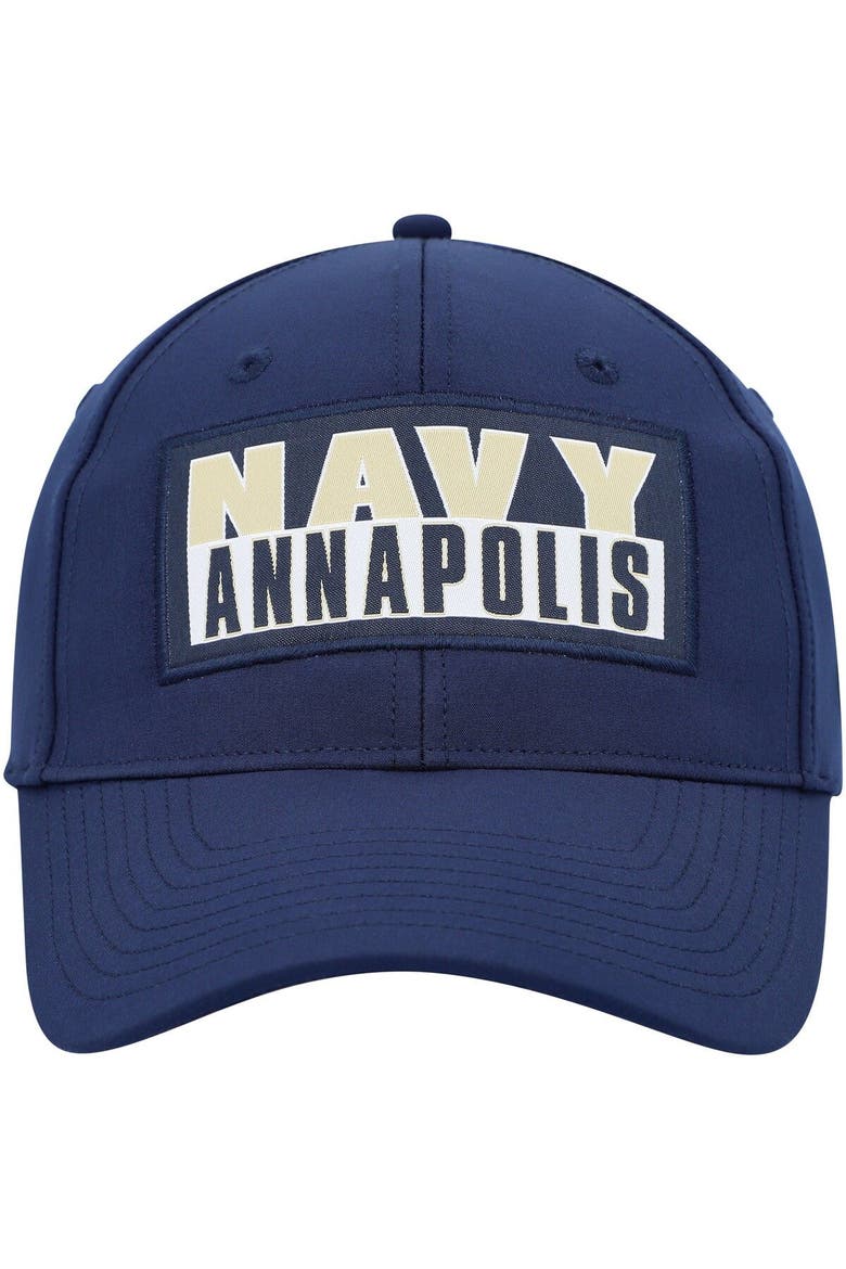 Men's Colosseum  Navy Navy Midshipmen Positraction Snapback Hat, Alternate, color, Navy