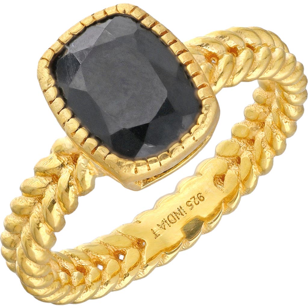 Ys Gems Black Onyx Ring In Black
