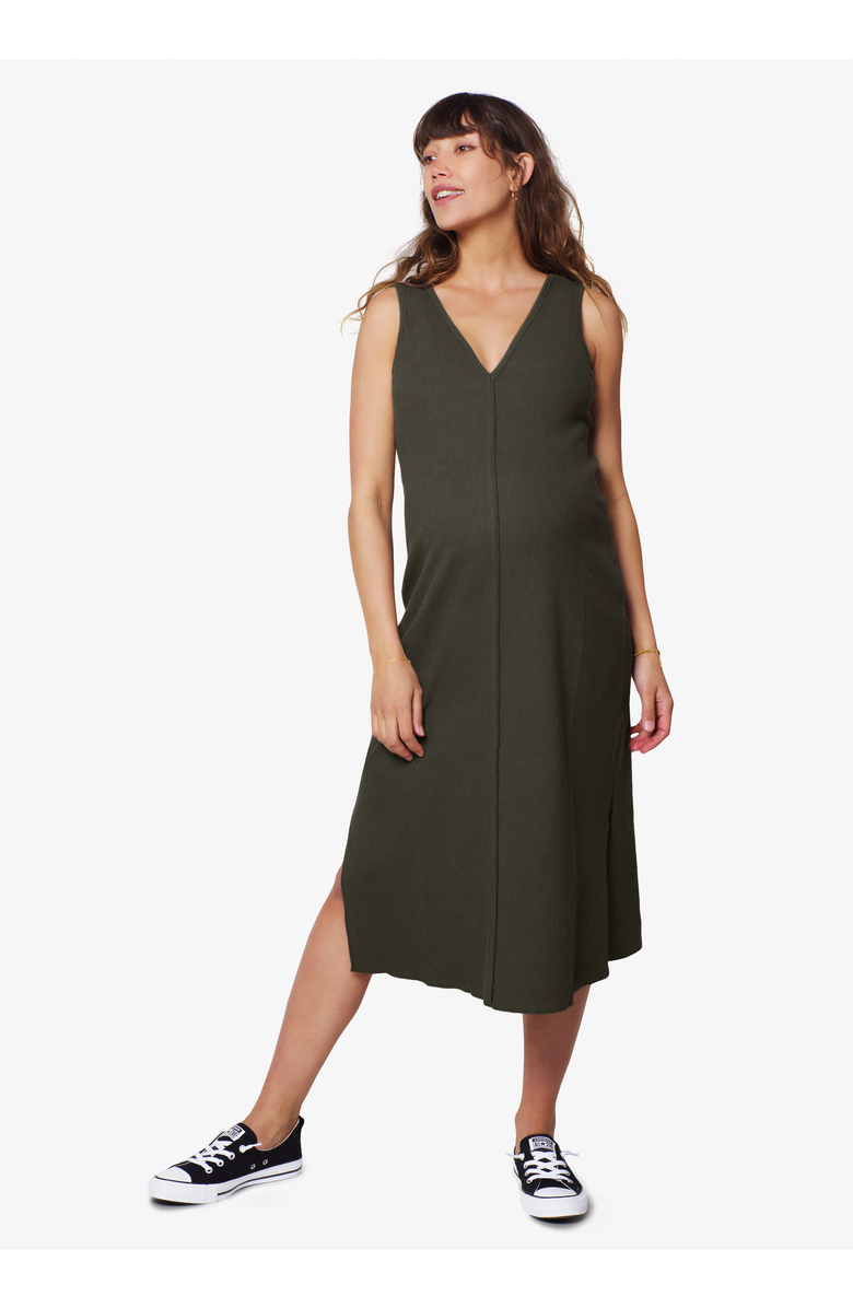 Ingrid & Isabel Maternity Everywear Column Dress, Main, color, Olive