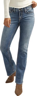 Silver Jeans Co. Elyse Mid Rise Slim Bootcut Jeans