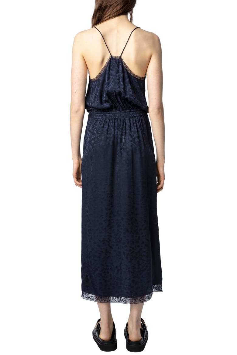 Rixi Leopard Jacquard Silk Dress, Alternate, color, ENCRE