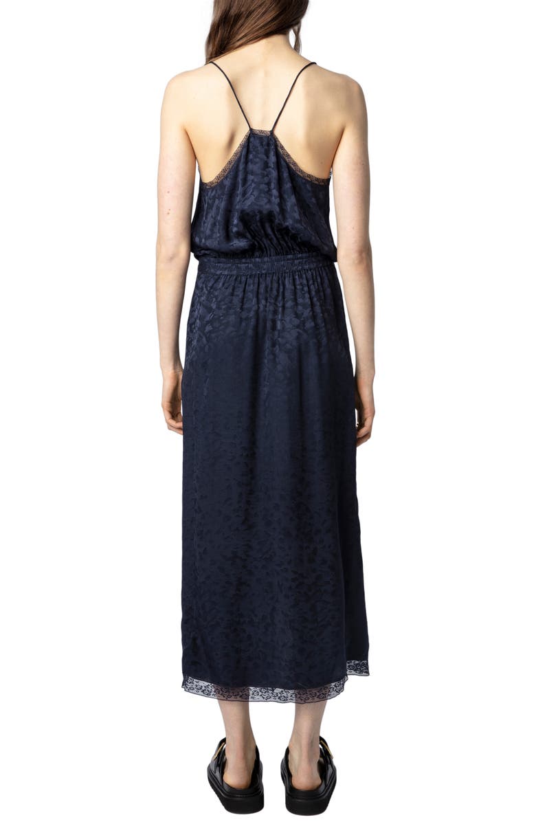 Zadig & Voltaire Rixi Leopard Jacquard Silk Dress, Alternate, color,