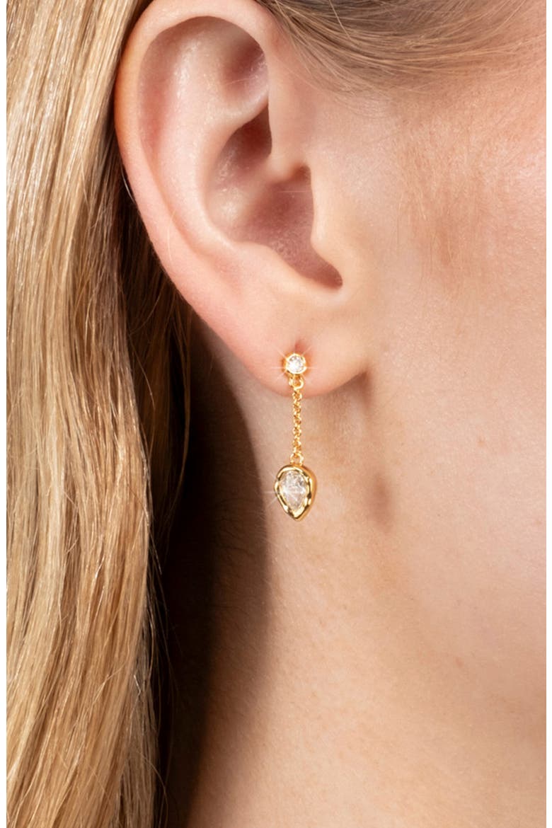 Asterales Cubic Zirconia Drop Earrings, Alternate, color, STONES
