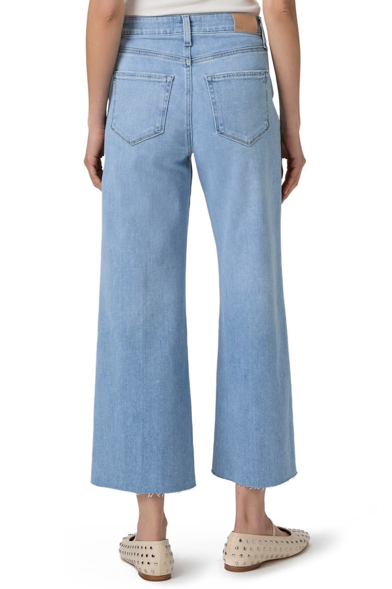 Anessa High Waist Frayed Hem Crop Wide Leg Jeans, Alternate, color, LUMINARIES