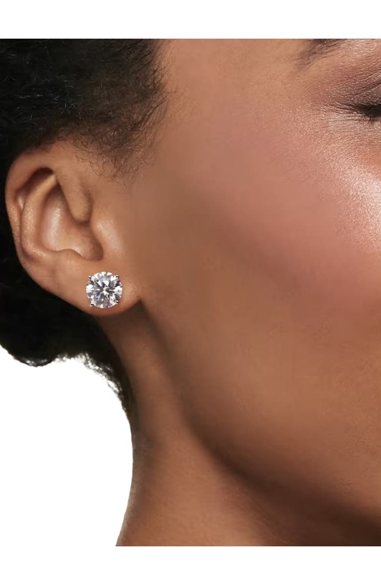 Bliss Diamond Certified 5Ct TW Diamond Studs Screw Backs 14k White Gold Lab Grown, Alternate, color,