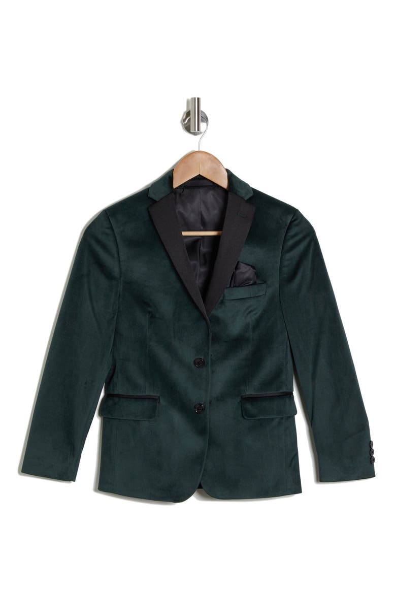Velvet Dinner Jacket, Main, color, GREEN