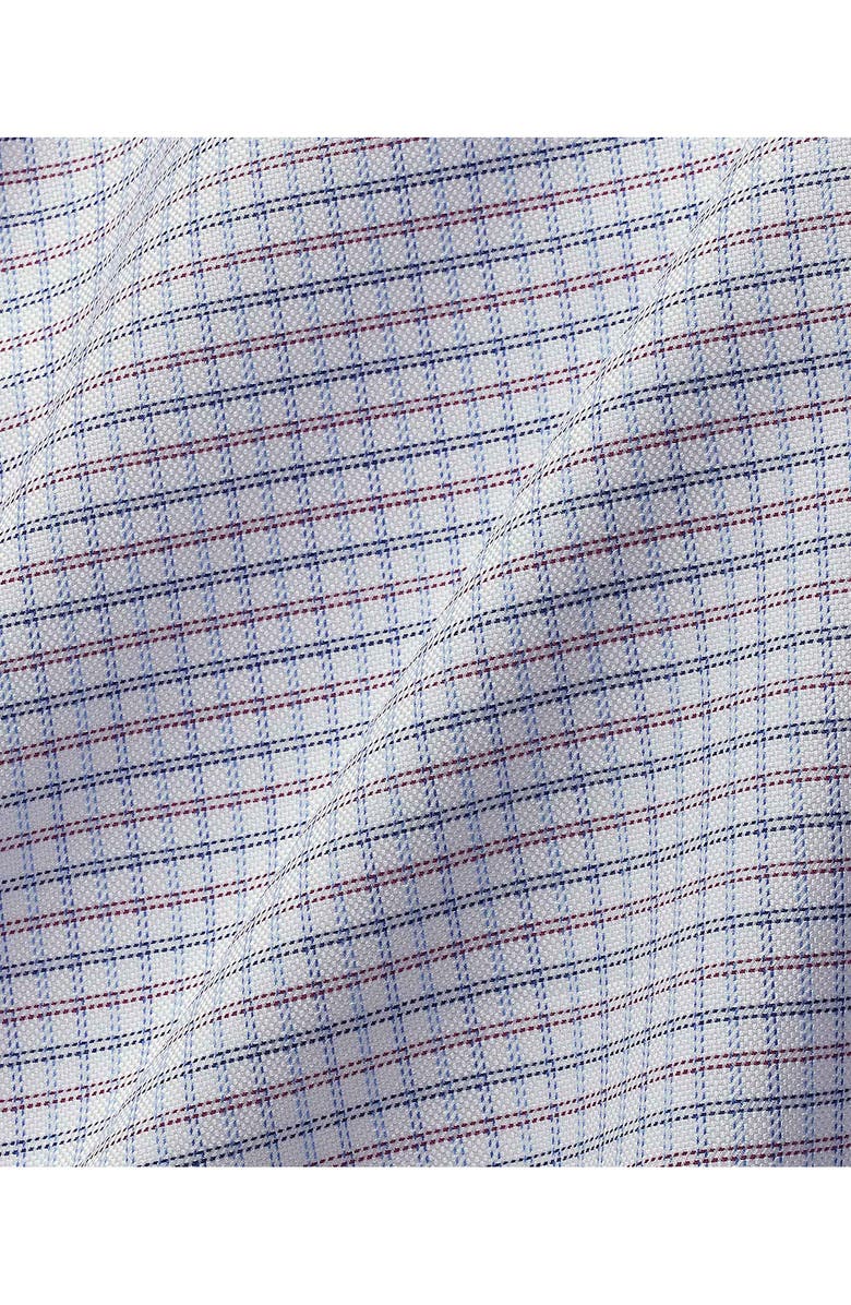 David Donahue Regular Fit Micropattern Cotton Dress Shirt, Alternate, color, Navy/ Merlot
