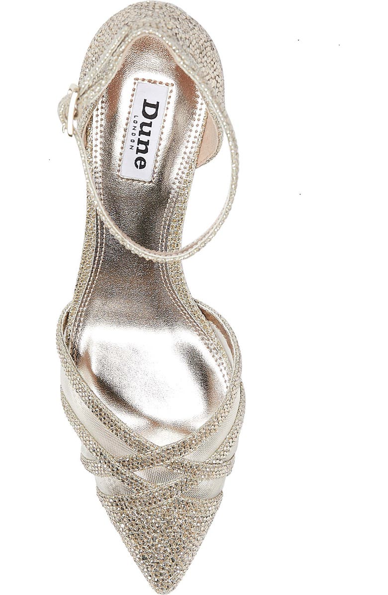 Dune London Composed Ankle Strap Pointed Toe Pump, Alternate, color,