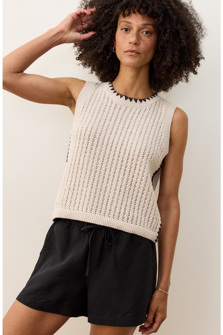 Clara Sleeveless Sweater, Alternate, color, LINEN