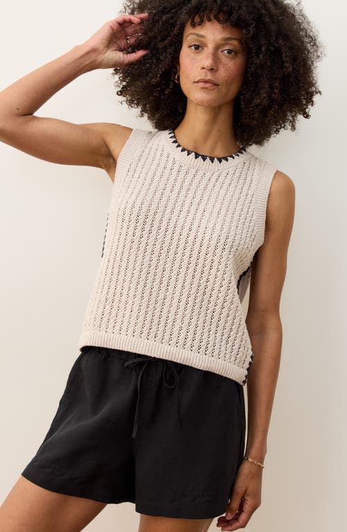 Marine Layer Clara Sleeveless Sweater In White