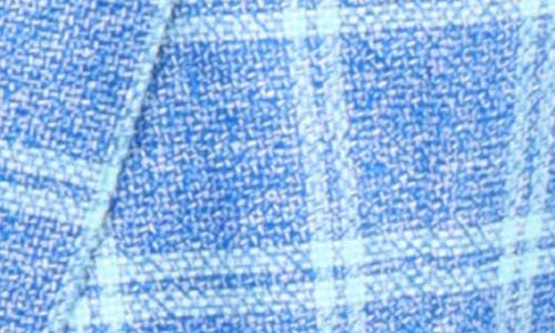 Tailorbyrd Textured Yarn Dye Windowpane Sport Coat In Royal