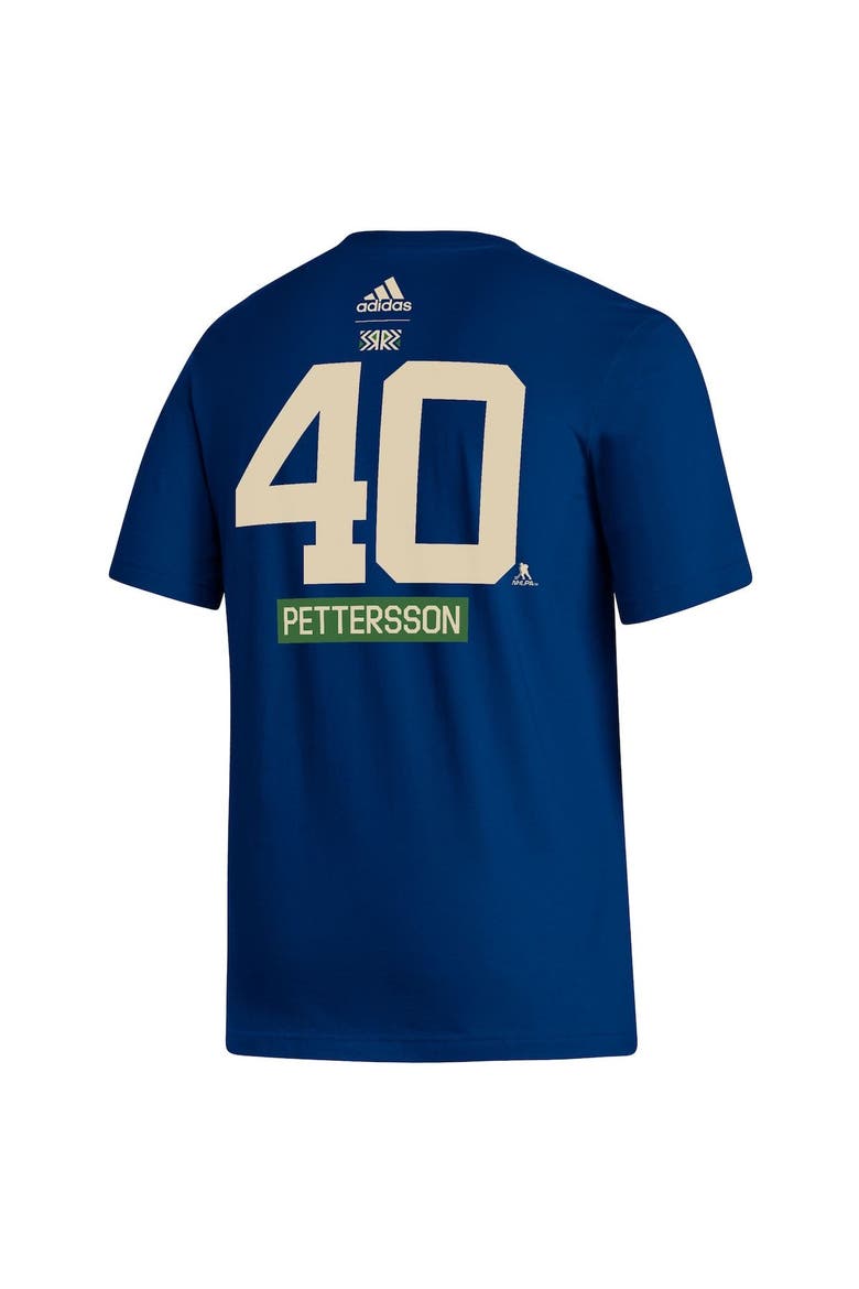 Men's adidas Elias Pettersson Navy Vancouver Canucks Reverse Retro 2.0 Name & Number T-Shirt, Alternate, color, Navy