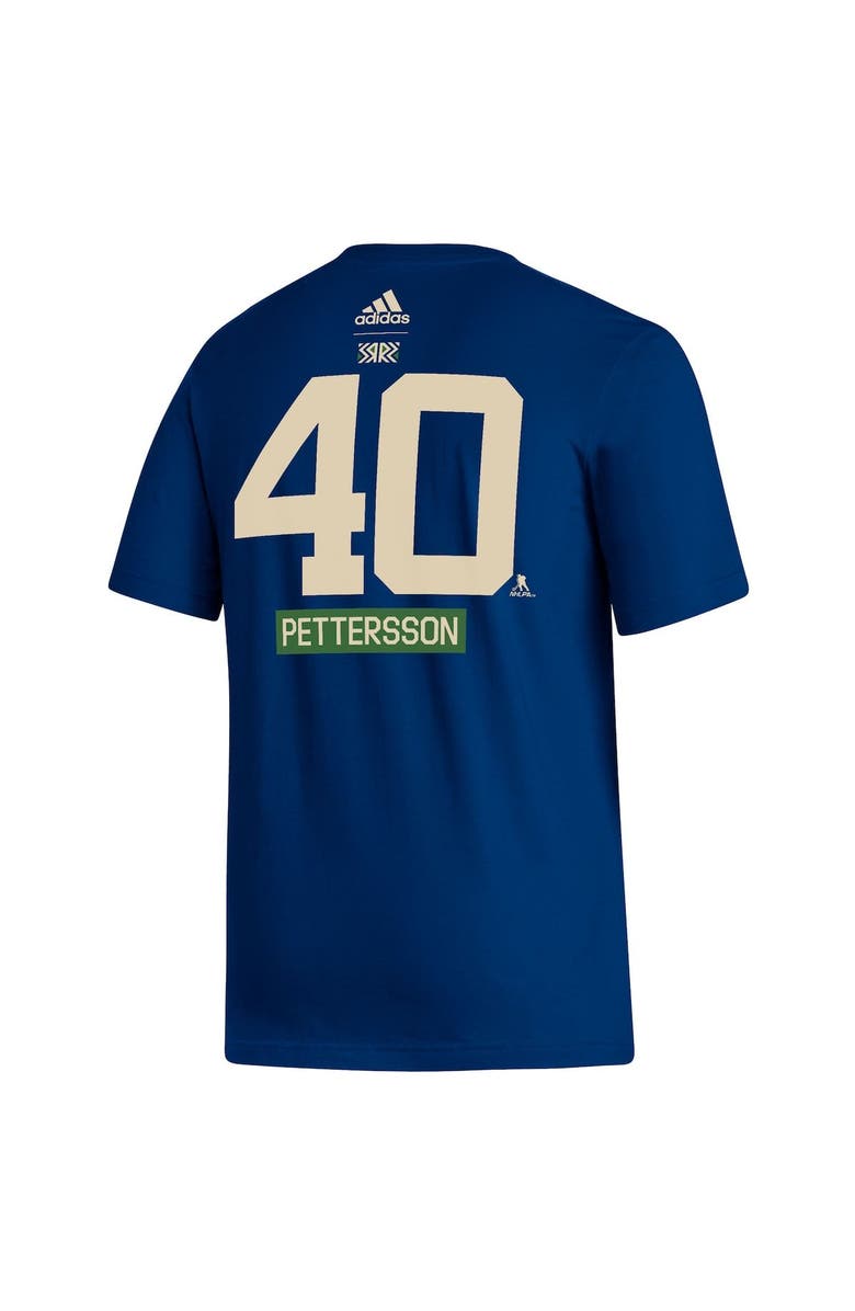 adidas Men's adidas Elias Pettersson Navy Vancouver Canucks Reverse Retro 2.0 Name & Number T-Shirt, Alternate, color, 