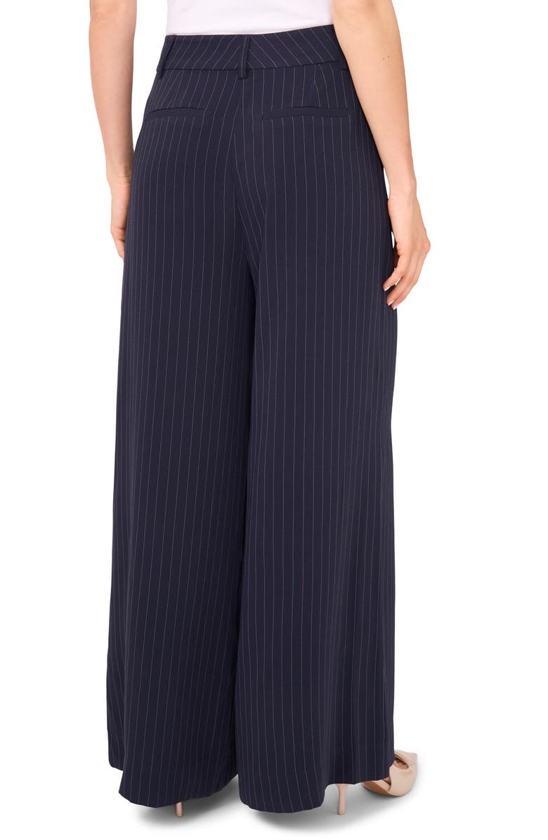 Halogen<sup>®</sup> Zip Front Pinstripe Wide Leg Pants, Alternate, color,