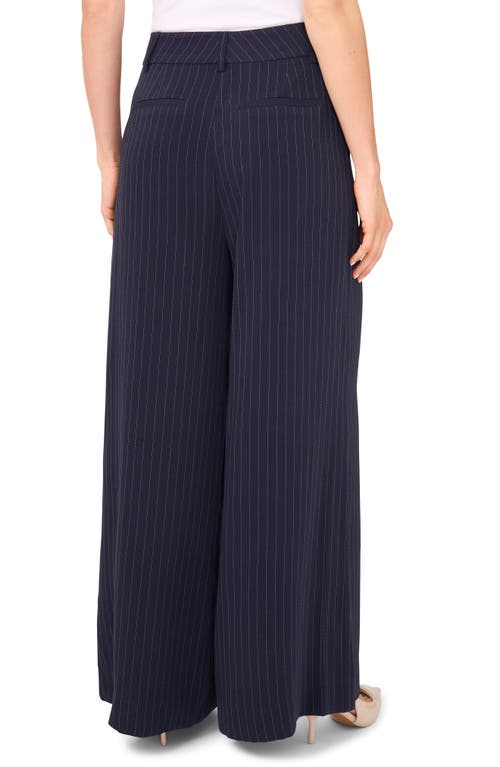 Halogenr Halogen(r) Zip Front Pinstripe Wide Leg Pants