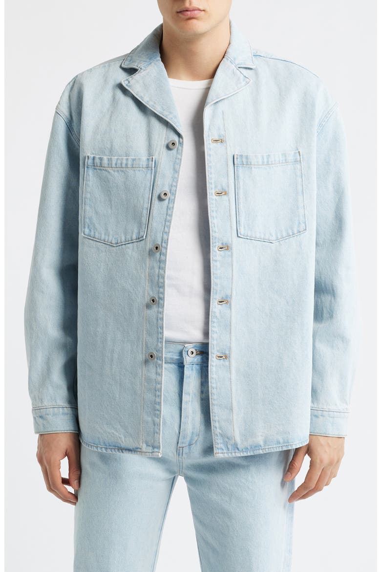 Denim Shirt Jacket, Main, color, LIGHT WASH