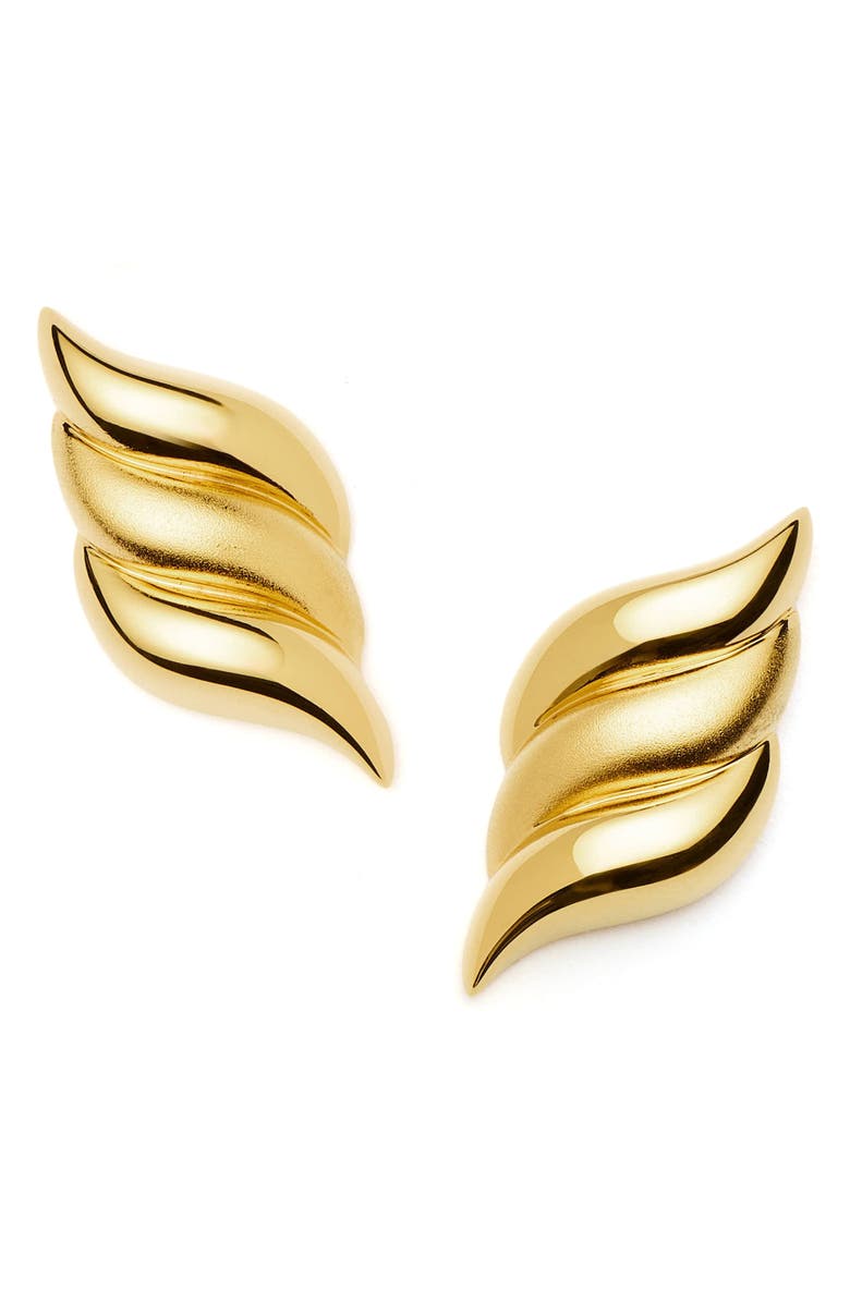 Missoma Savi Signature Oversize Stud Earrings, Main, color, Gold
