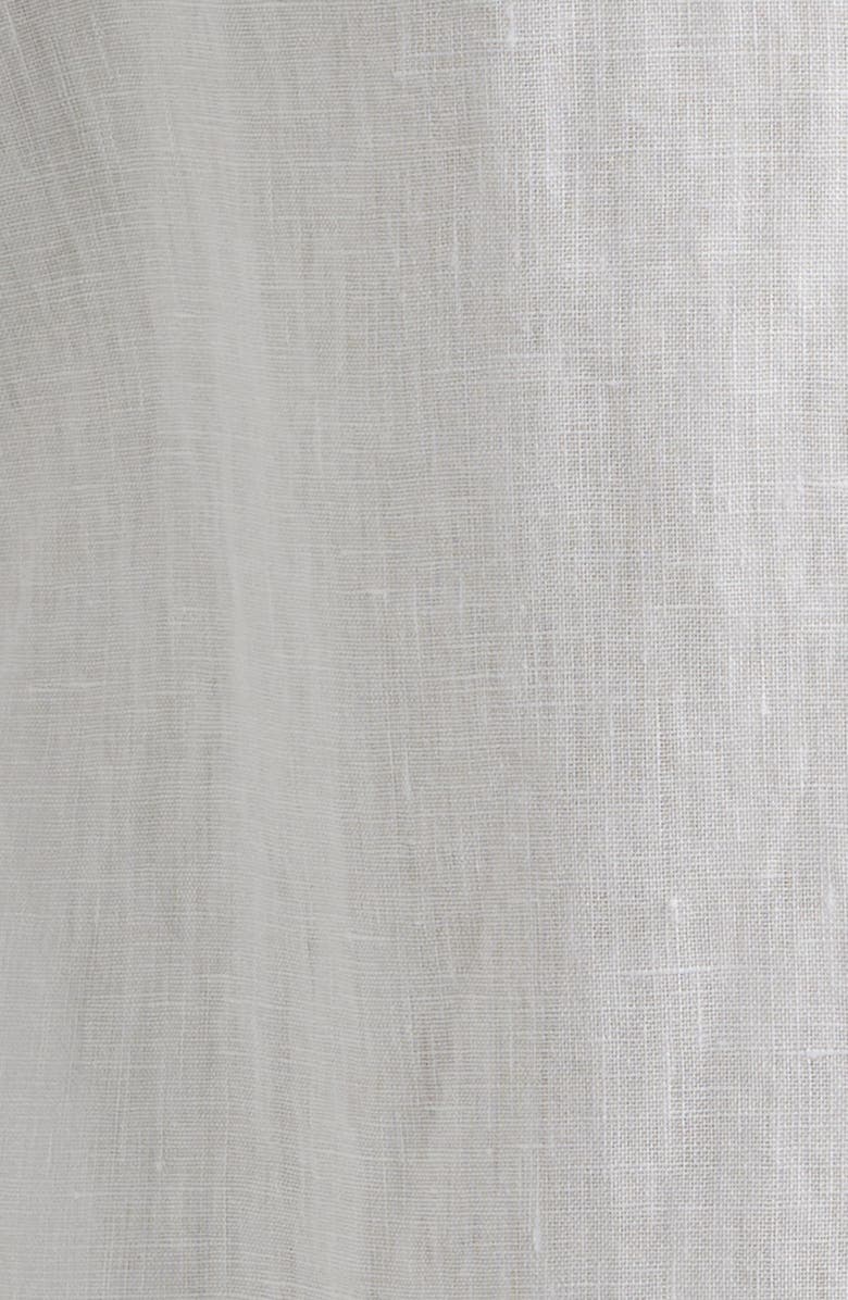 Bugatchi Orson Shaped Fit Short Sleeve Linen Button-Up Shirt, Alternate, color, White