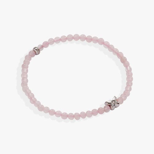 Alex And Ani Rose Quartz Butterfly Mini Stretch Bracelet