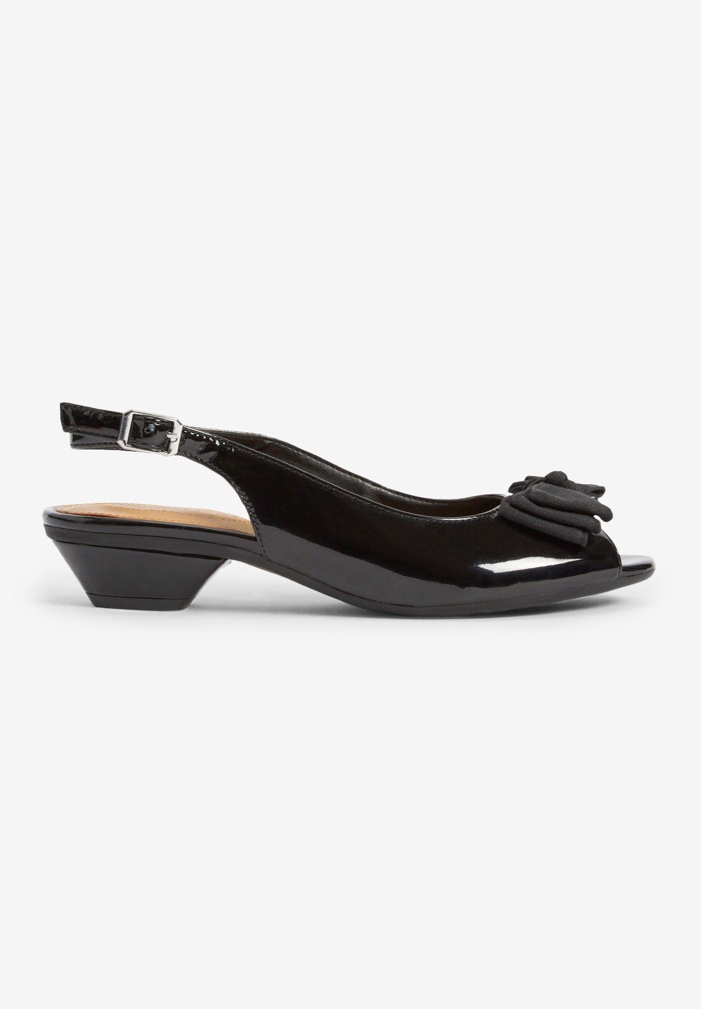 The Reagan Slingback, Alternate, color, BLACK