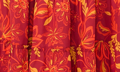 Vince Camuto Flutter Sleeve Tiered Maxi Dress