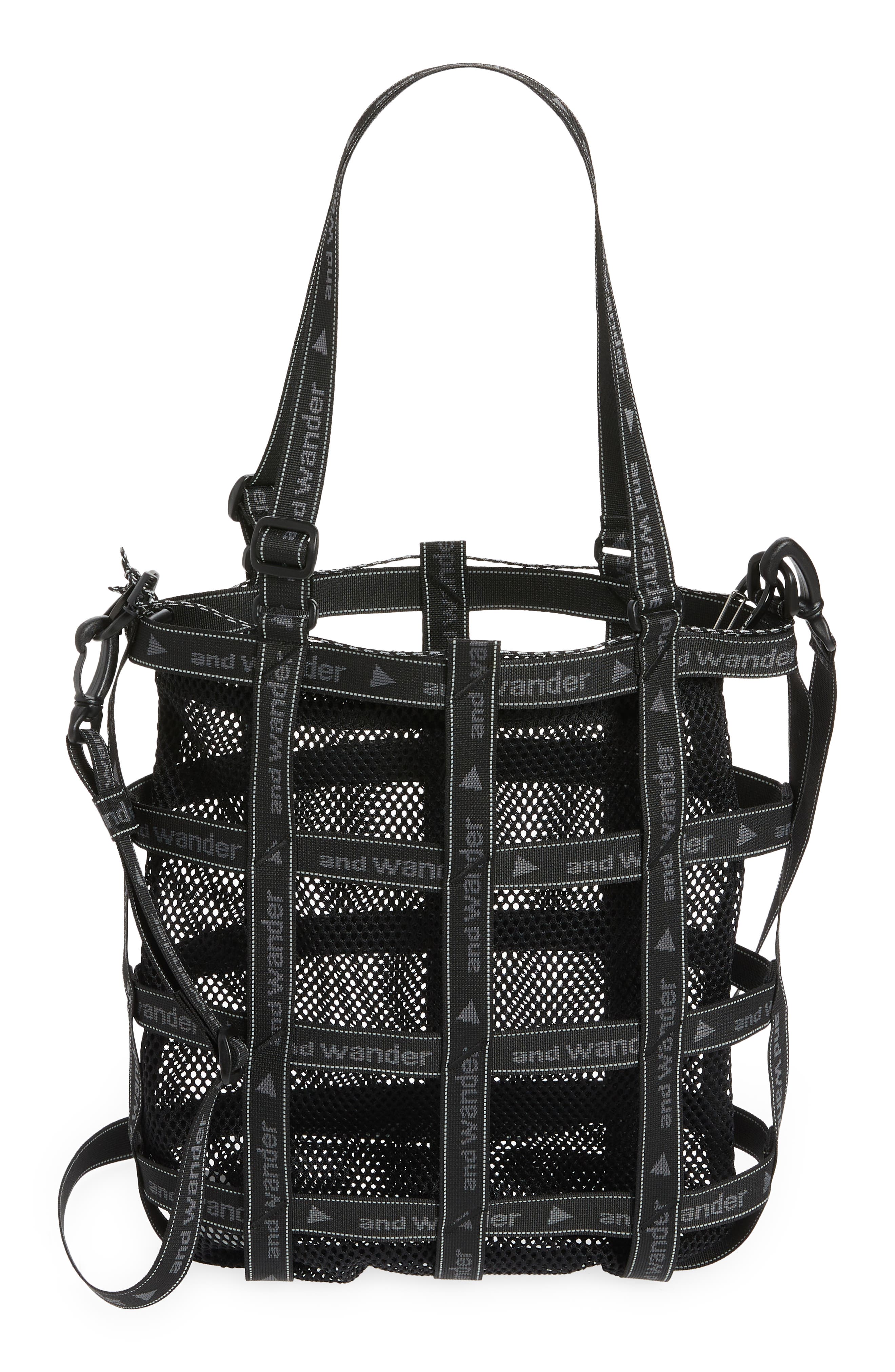and wander Logo Jacquard Tape Mesh Bag | Nordstrom