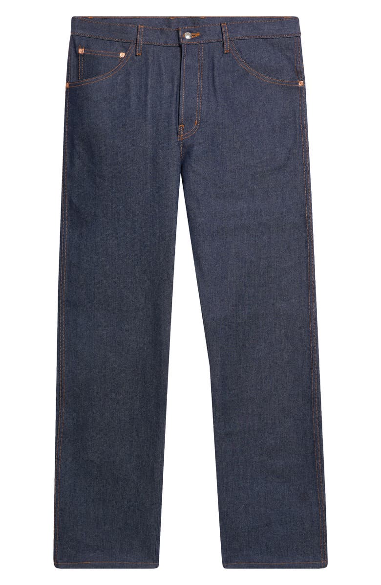Rodeo Work Wear Straight Leg Selvedge Denim Jeans, Main, color, Raw Indigo