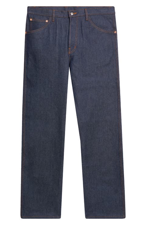 Straight Leg Selvedge Denim Jeans (Raw Indigo)
