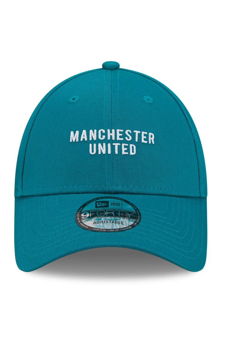 New Era Men's New Era Turquoise Manchester United Seasonal 9FORTY Adjustable Hat, Alternate, color, Turquoise