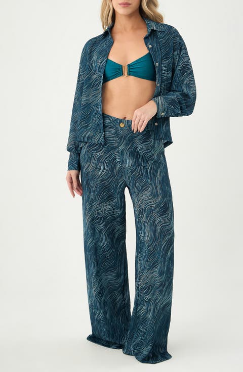 Sasha Cover-Up Button-Up Shirt