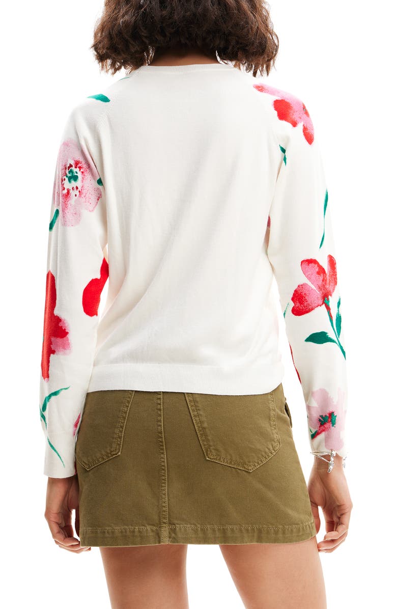 Desigual Watercolor Floral Pullover, Alternate, color,
