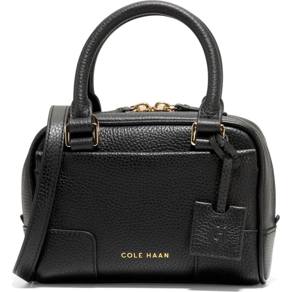 Cole Haan Mini Beverly Leather Satchel In Black