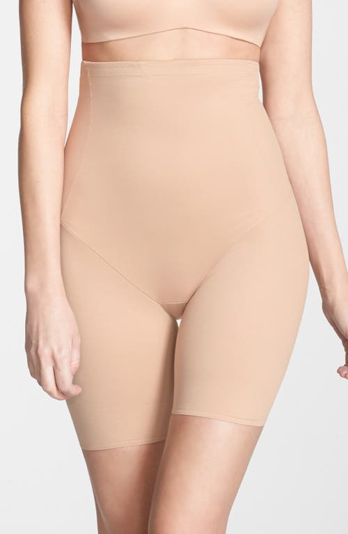 Tc Back Magic High Waist Shaping Thigh Slimmer In Warm Beige