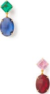 Kate Spade New York mismatched crystal drop earrings