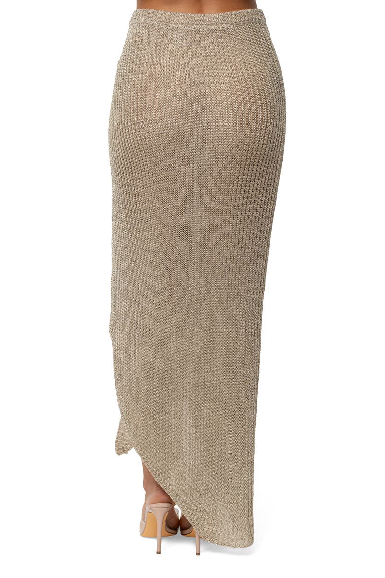 Sunlit Twist Sarong Maxi Skirt, Alternate, color, GOLD