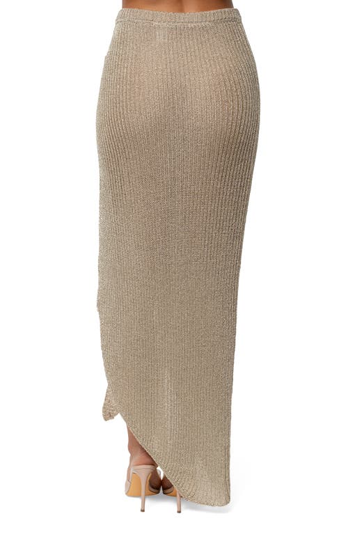 Jluxlabel Sunlit Twist Sarong Maxi Skirt In Gray