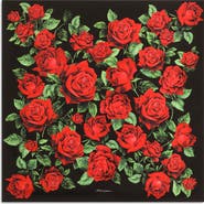 Dolce&Gabbana Velata Floral Square Silk Scarf