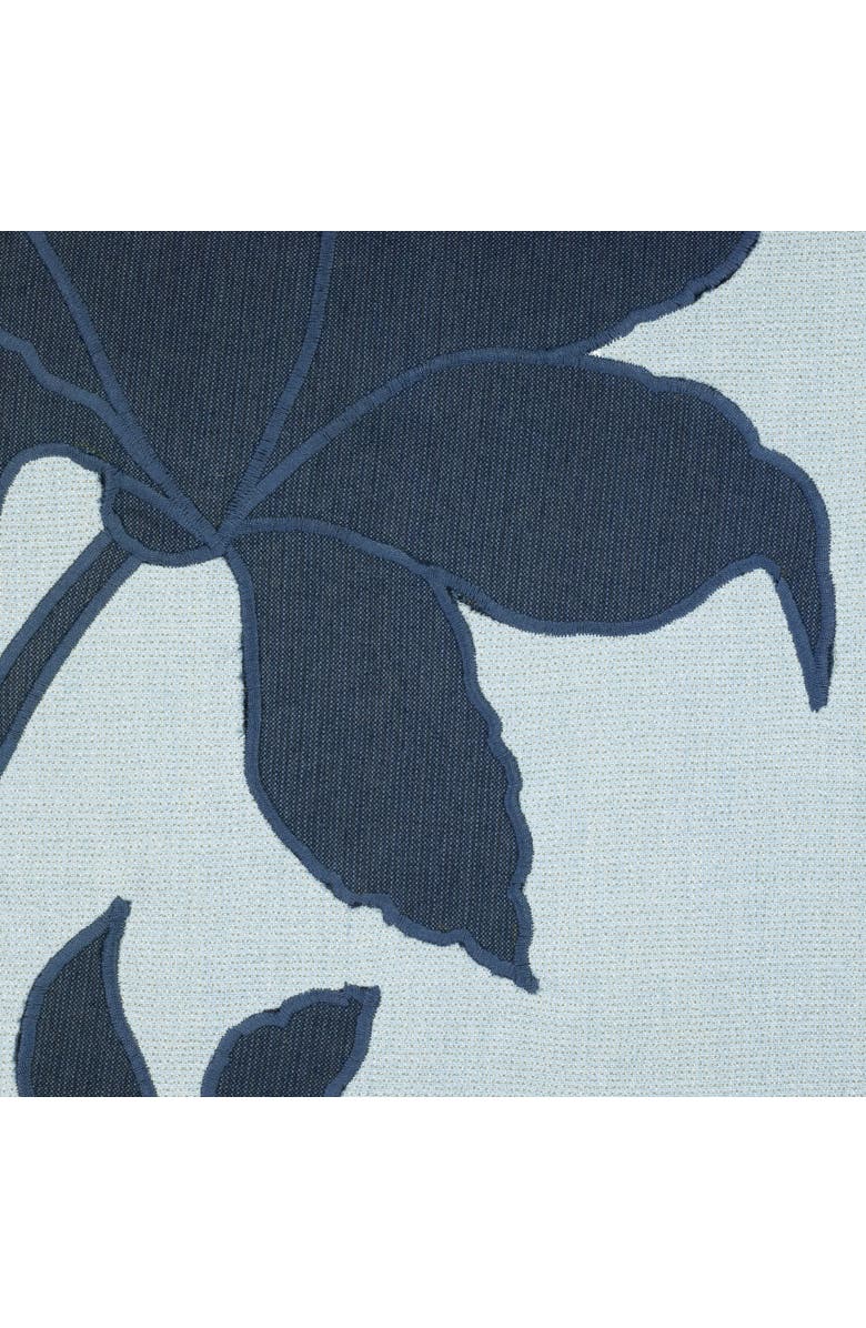 Elaine Smith Botanica Handmade Embroidered Applique Indoor & Outdoor Woven Accent Pillow, Alternate, color, Lily