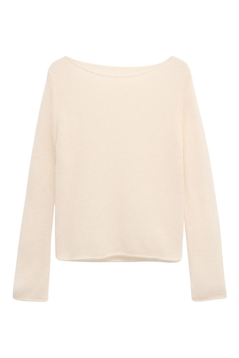 Semisheer Alpaca Blend Sweater, Alternate, color, ECRU