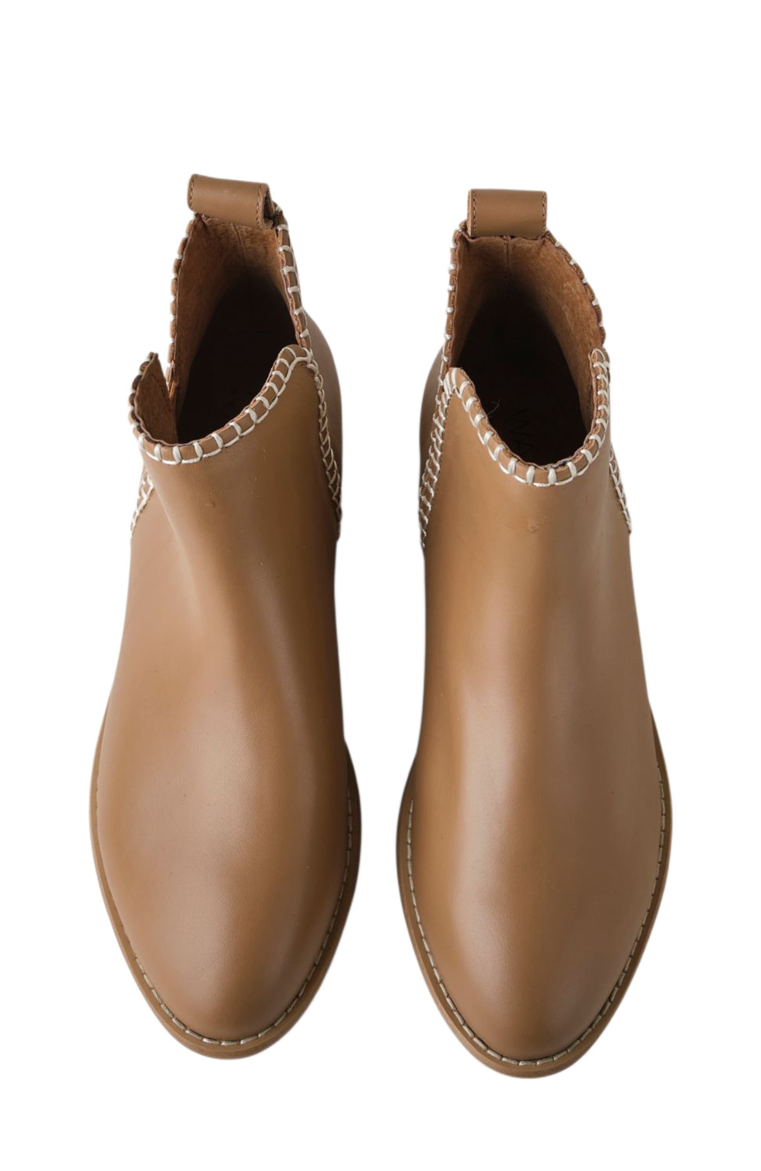 Walnut Melbourne Douglas Stitch Leather Boot, Alternate, color, 