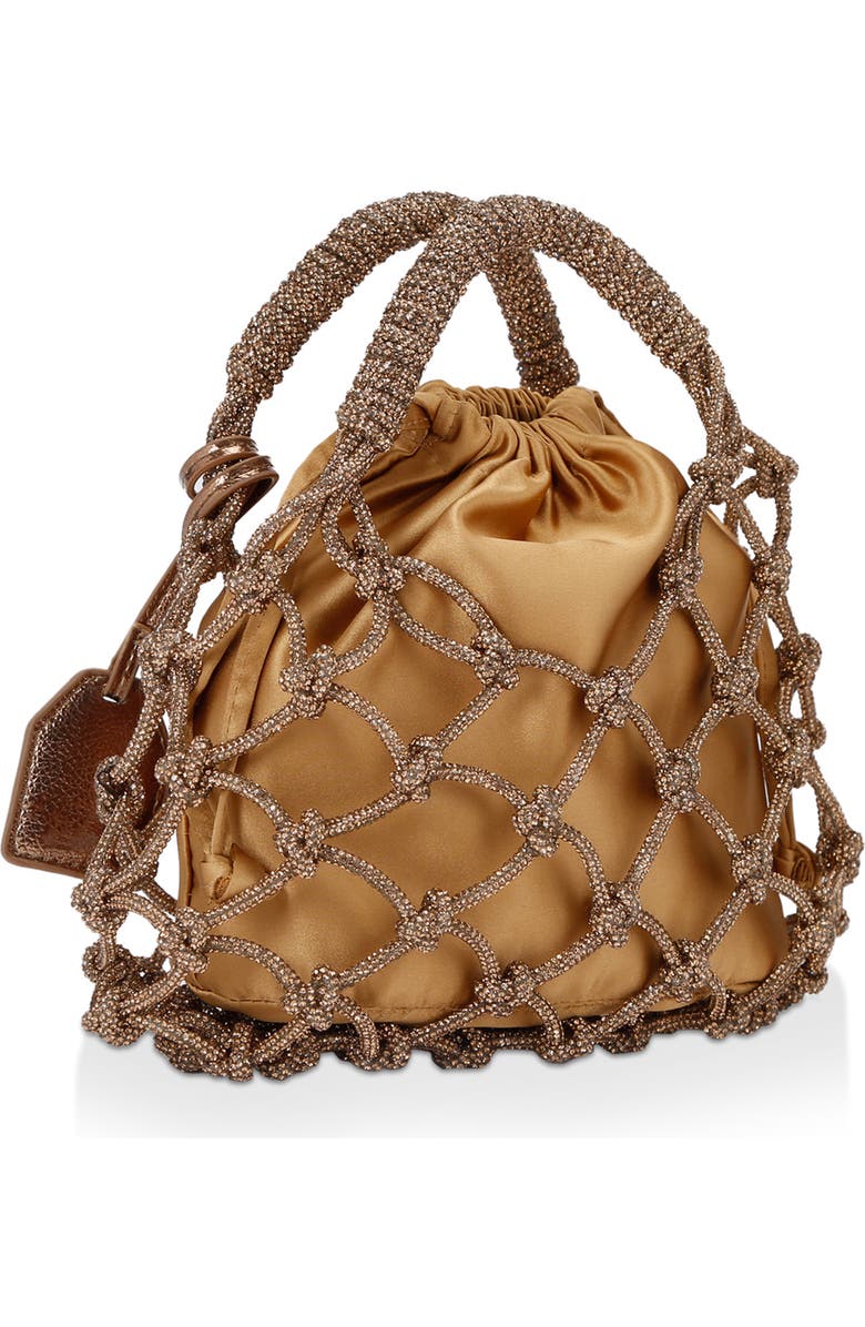 Kurt Geiger London Small Crystal Macramé Bag, Alternate, color, Rust/ Copper