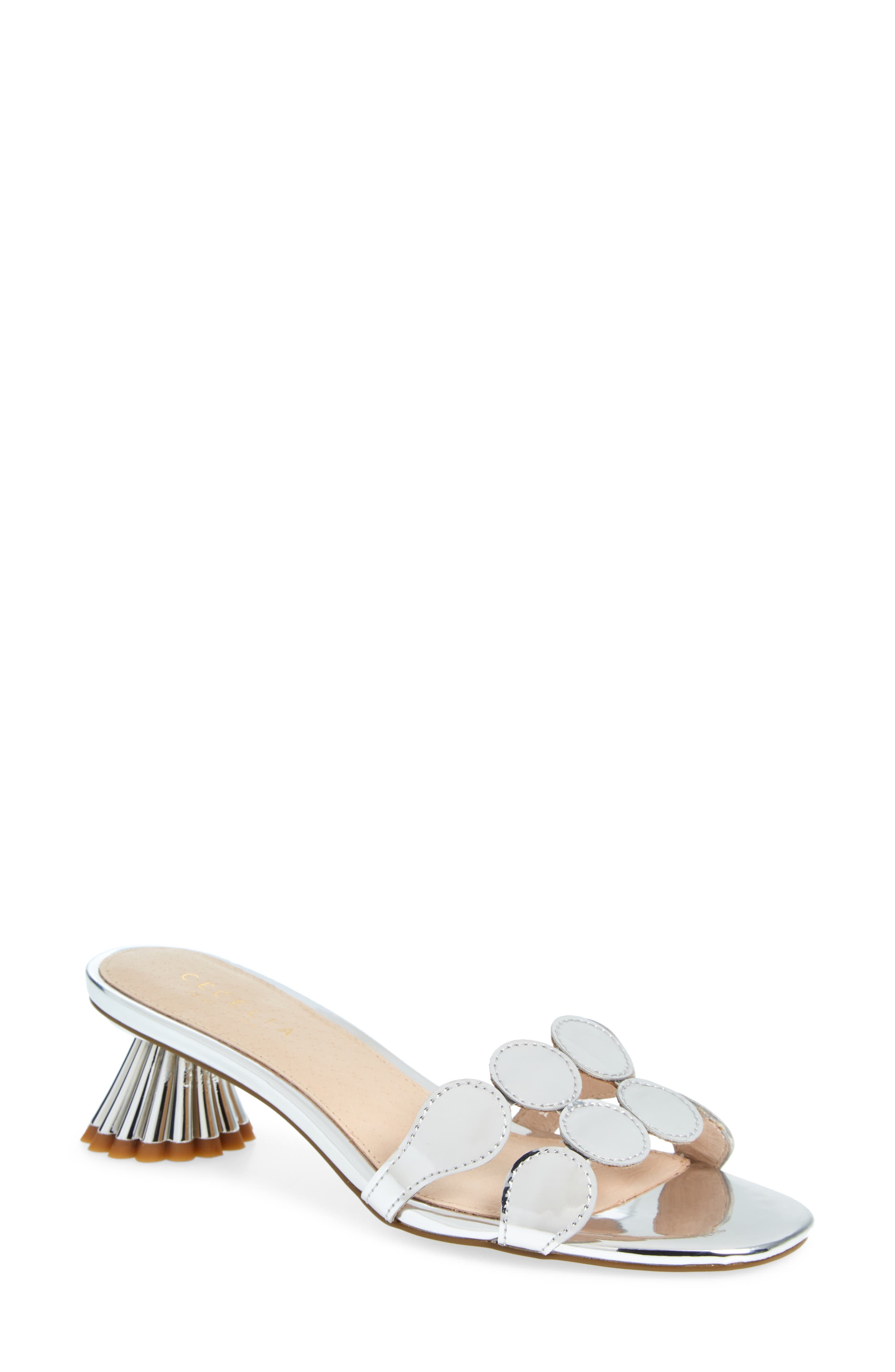 Bunny Slide Sandal, Main, color, SILVER