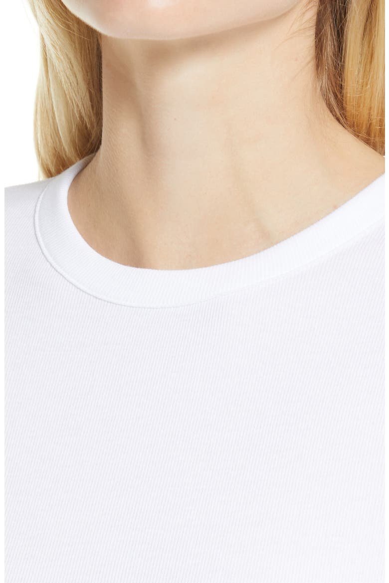 Everyday Stretch Pima Cotton Ribbed T-Shirt, Alternate, color, WHITE